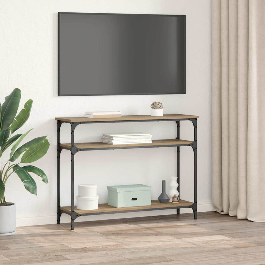Wandtafel met plank Artisan Eiken 100 x 29 x 75 cm Bewerkt hout
