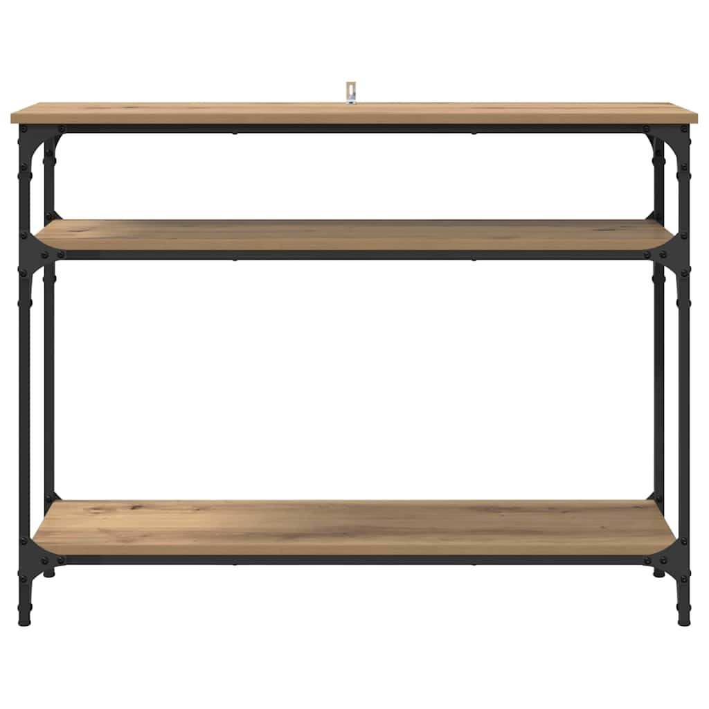 Wandtafel met plank Artisan Eiken 100 x 29 x 75 cm Bewerkt hout