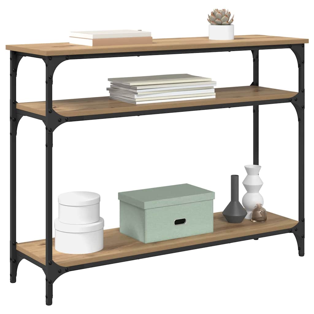 Wandtafel met plank Artisan Eiken 100 x 29 x 75 cm Bewerkt hout