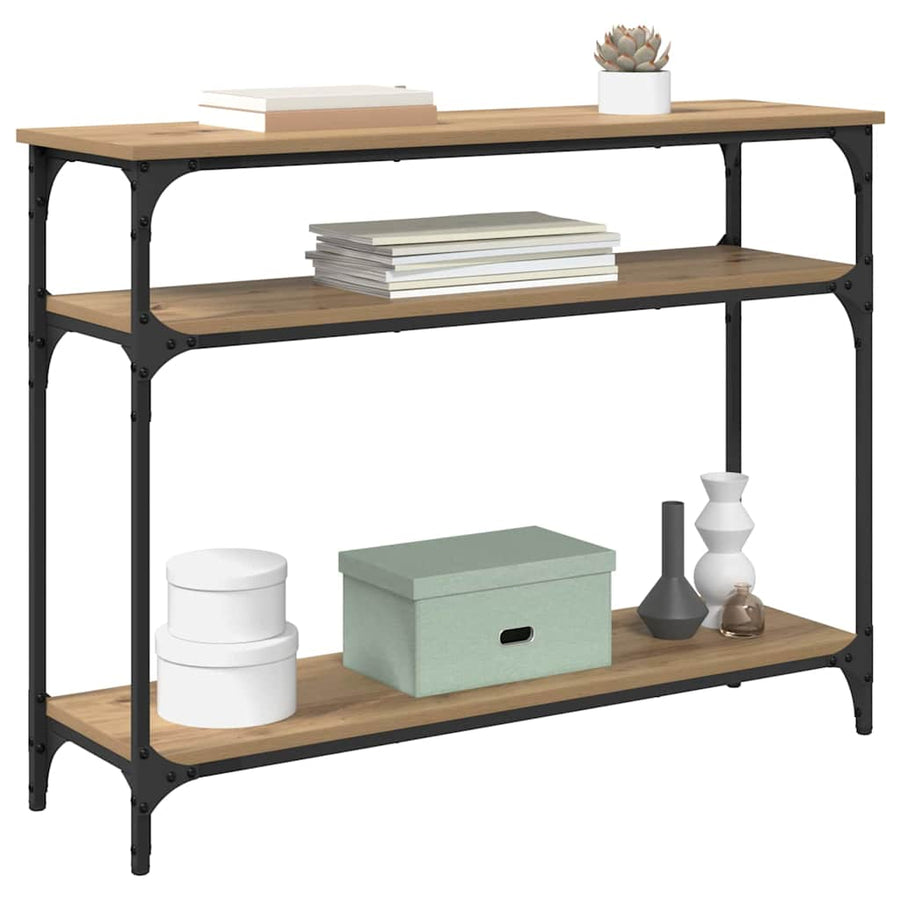 Wandtafel met plank Artisan Eiken 100 x 29 x 75 cm Bewerkt hout
