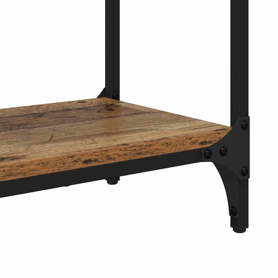 Wandtafel met plank Oud Hout 75 x 29 x 75 cm Bewerkt hout