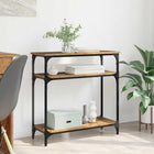 Console Table with Shelf Old Wood 75 x 29 x 75 cm Processed Wood