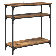 Wandtafel met plank Oud Hout 75 x 29 x 75 cm Bewerkt hout