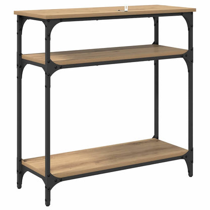 Wandtafel met plank Artisan Eiken 75 x 29 x 75 cm Bewerkt hout