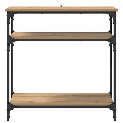 Wandtafel met plank Artisan Eiken 75 x 29 x 75 cm Bewerkt hout