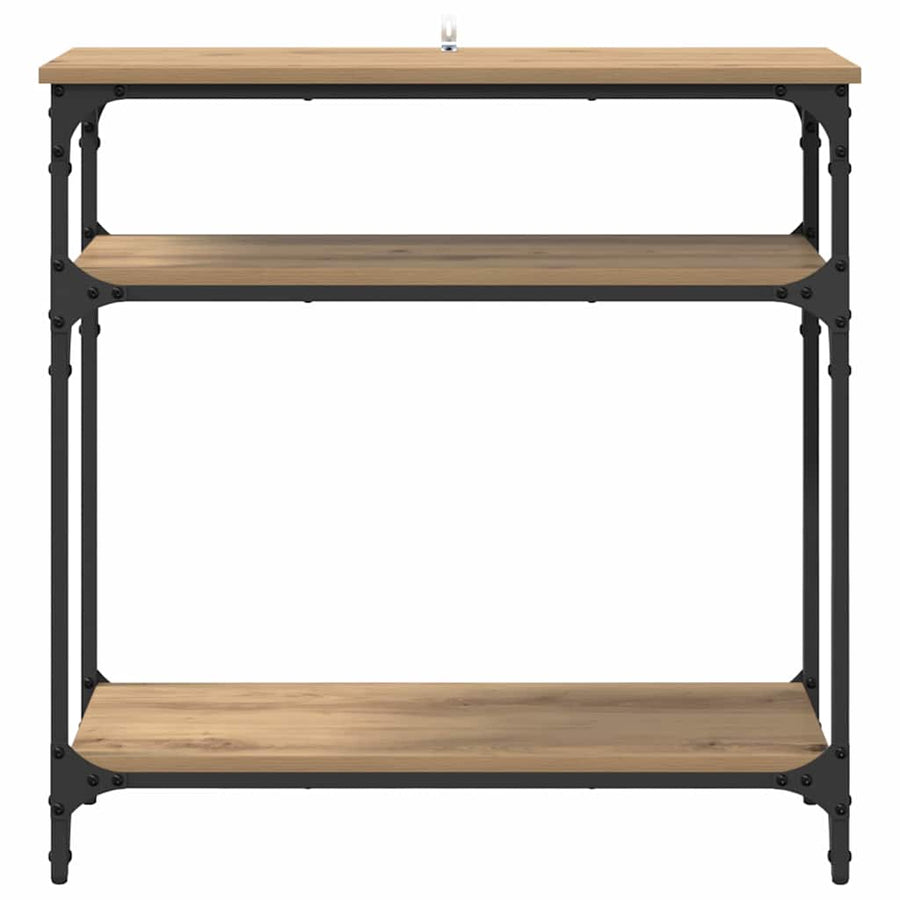 Wandtafel met plank Artisan Eiken 75 x 29 x 75 cm Bewerkt hout