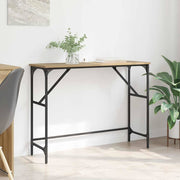Wandtafel 100x32x75 cm eiken bewerkt hout