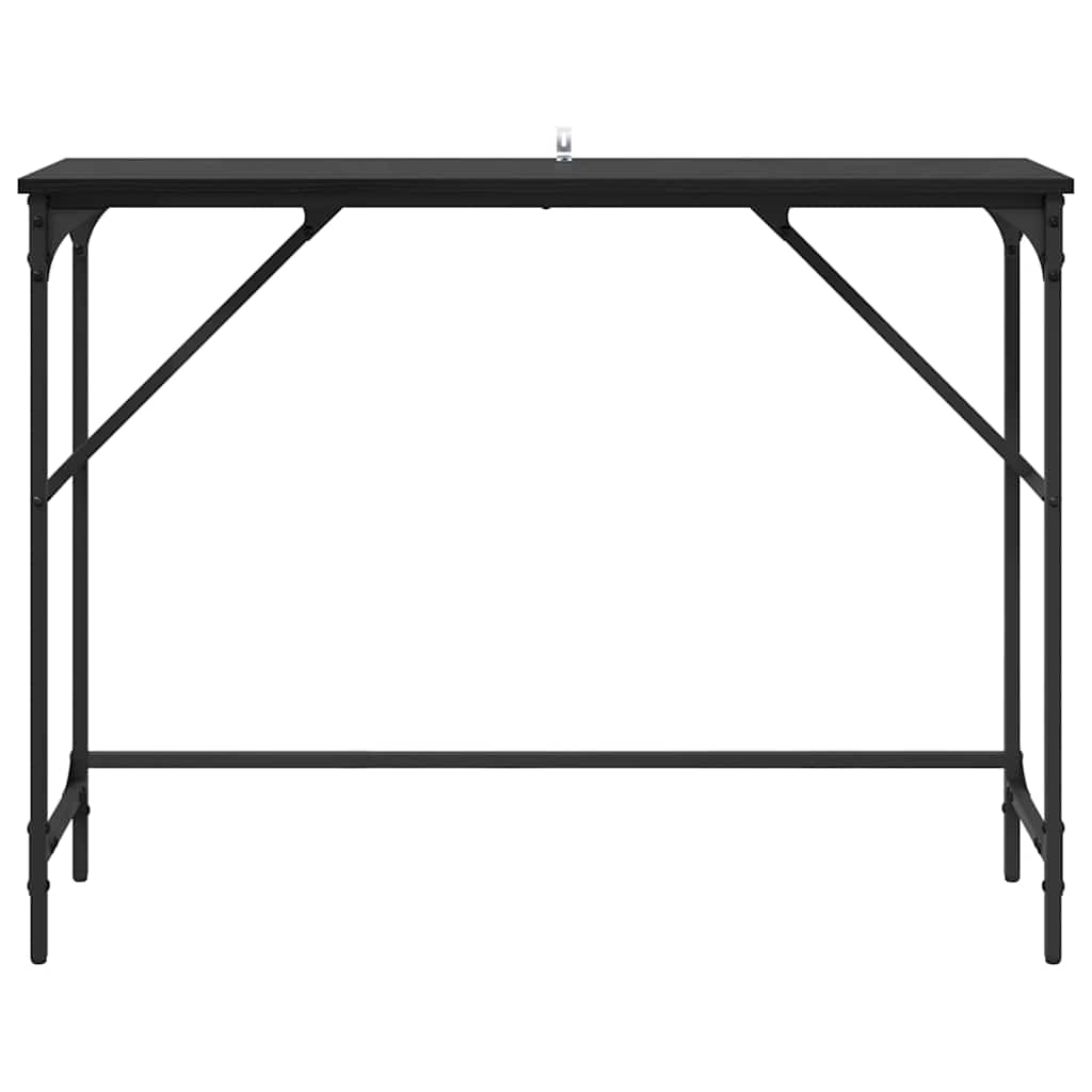 Wandtafel Zwart Eiken 100 x 32 x 75 cm Bewerkt hout