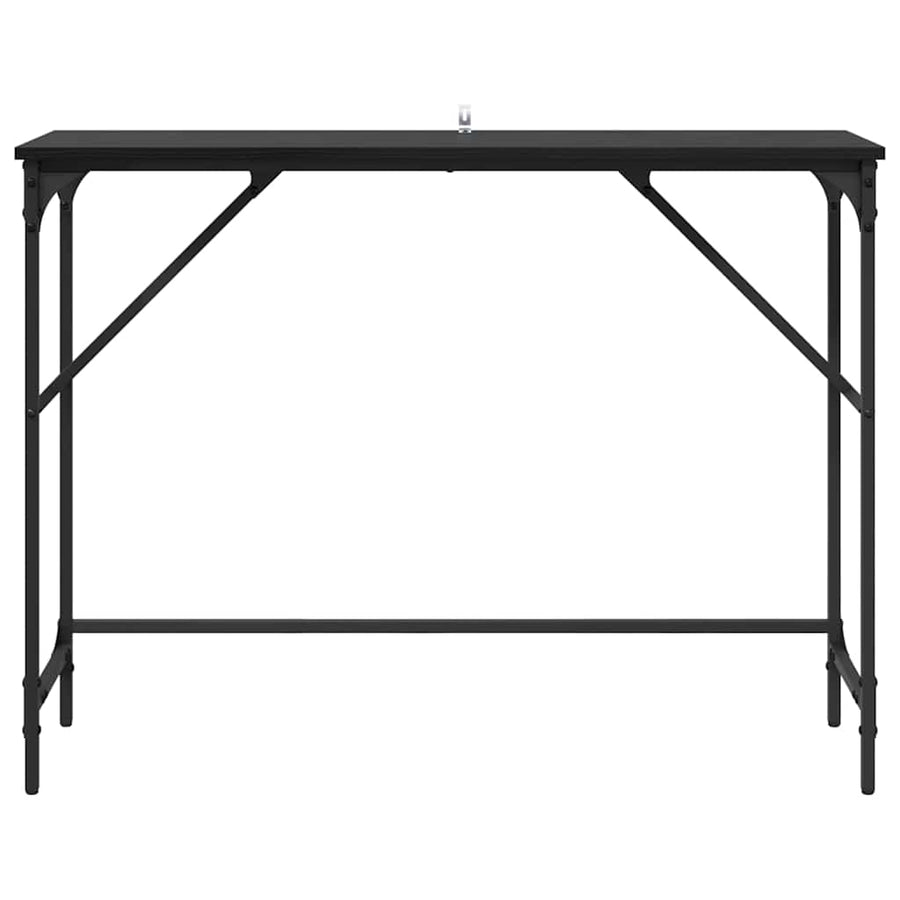 Wandtafel Zwart Eiken 100 x 32 x 75 cm Bewerkt hout