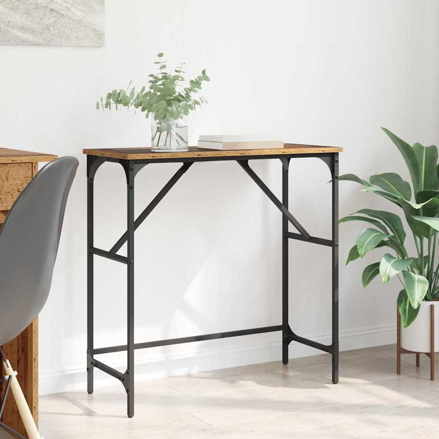 Wandtafel Oudhout 75 x 32 x 75 cm Bewerkt hout