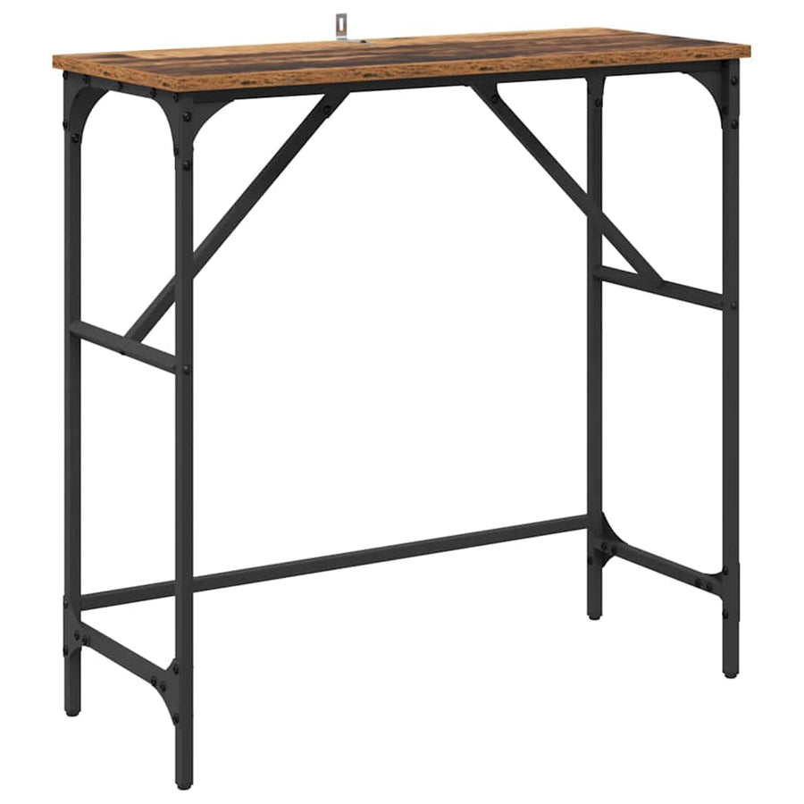Wandtafel Oudhout 75 x 32 x 75 cm Bewerkt hout