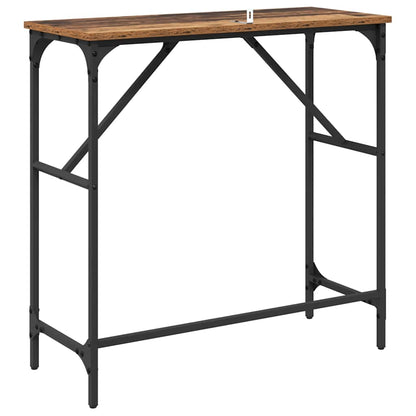 Wandtafel Oudhout 75 x 32 x 75 cm Bewerkt hout
