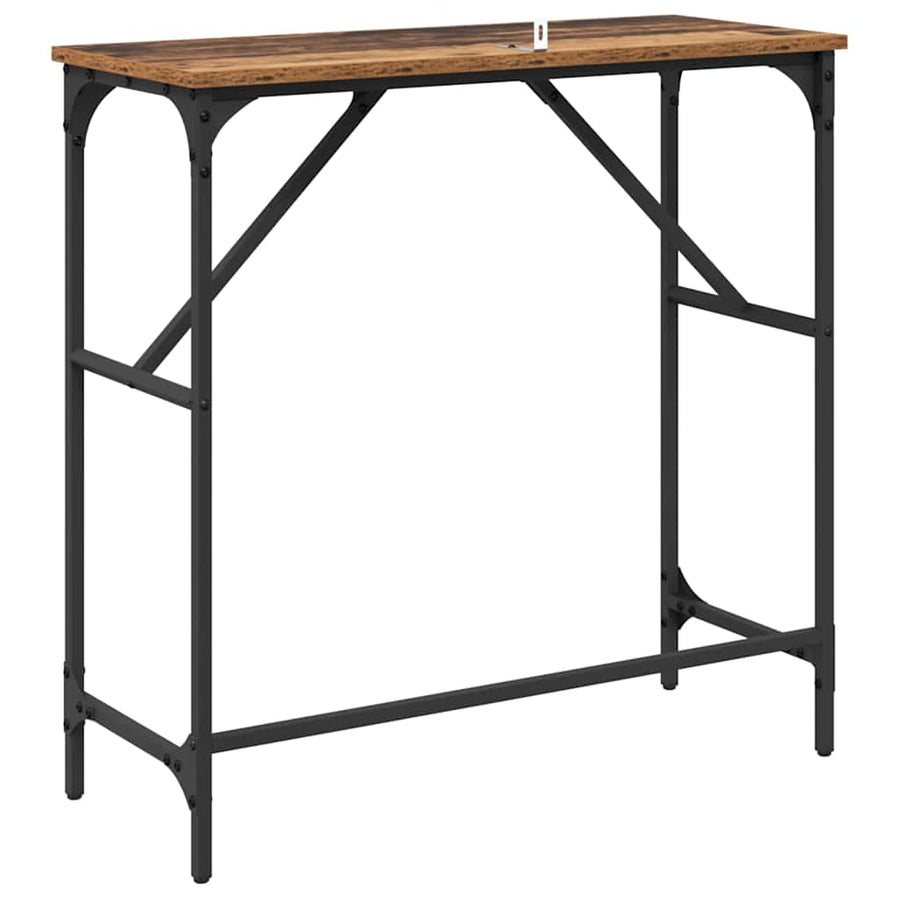 Wandtafel Oudhout 75 x 32 x 75 cm Bewerkt hout