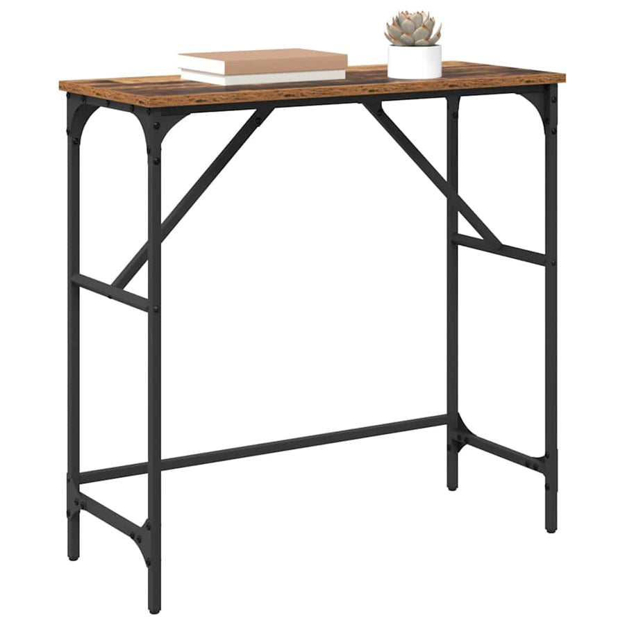 Wandtafel Oudhout 75 x 32 x 75 cm Bewerkt hout