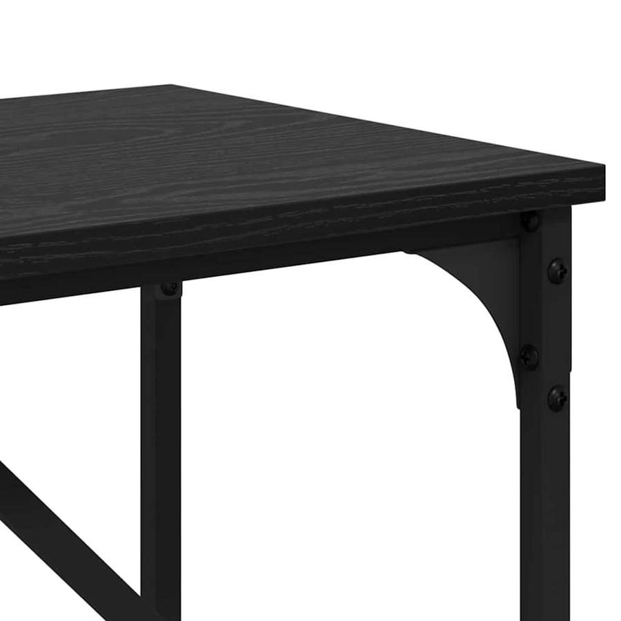 Wandtafel Zwart Eiken 75 x 32 x 75 cm Bewerkt hout