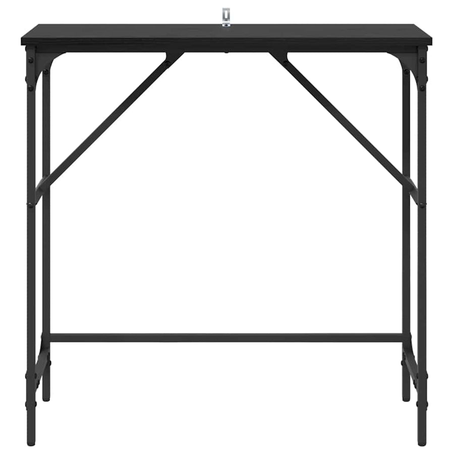 Wandtafel Zwart Eiken 75 x 32 x 75 cm Bewerkt hout
