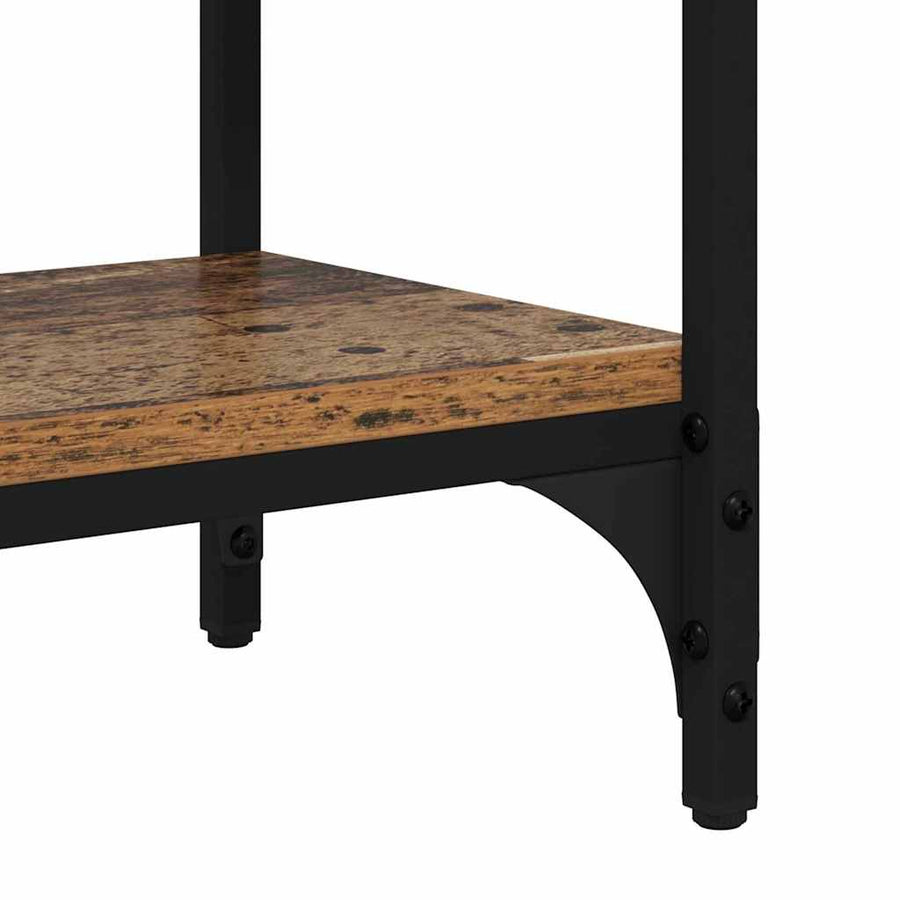 Wandtafel met plank Oud Hout 80 x 29 x 75 cm Bewerkt hout