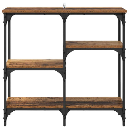 Wandtafel met plank Oud Hout 80 x 29 x 75 cm Bewerkt hout