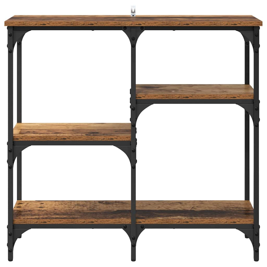 Wandtafel met plank Oud Hout 80 x 29 x 75 cm Bewerkt hout