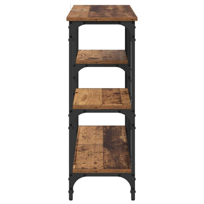 Wandtafel met plank Oud Hout 80 x 29 x 75 cm Bewerkt hout