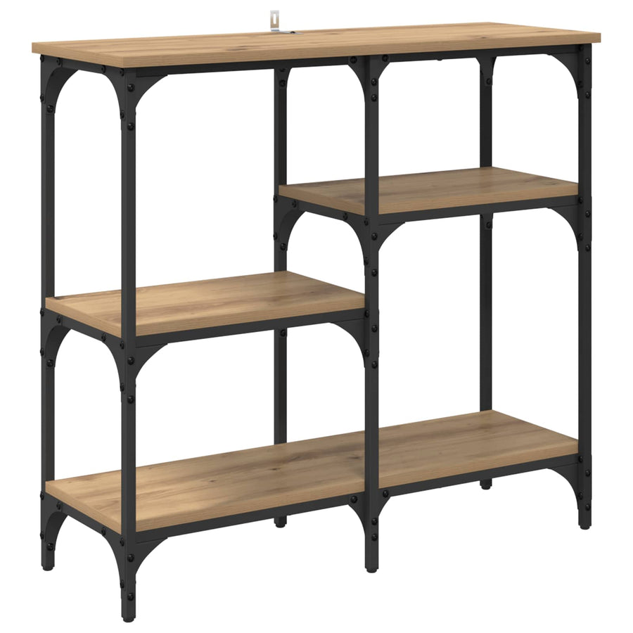 Wandtafel met plank Artisan Eiken 80 x 29 x 75 cm Bewerkt hout