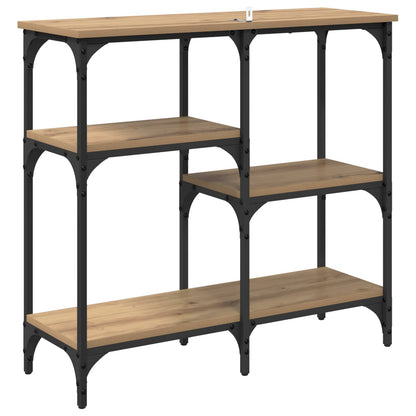 Wandtafel met plank Artisan Eiken 80 x 29 x 75 cm Bewerkt hout