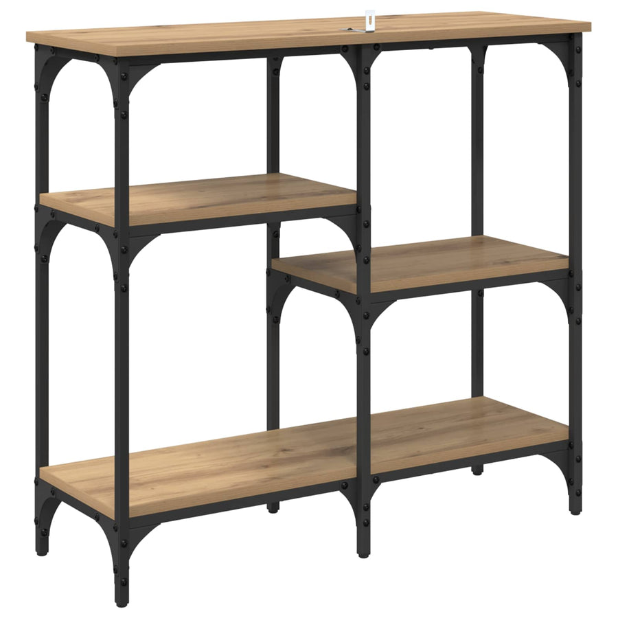 Wandtafel met plank Artisan Eiken 80 x 29 x 75 cm Bewerkt hout