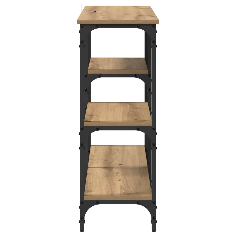Wandtafel met plank Artisan Eiken 80 x 29 x 75 cm Bewerkt hout