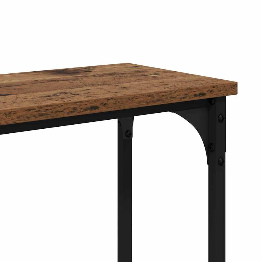 Consoletafel Oud hout 145x22.5x75cm Bewerkt hout