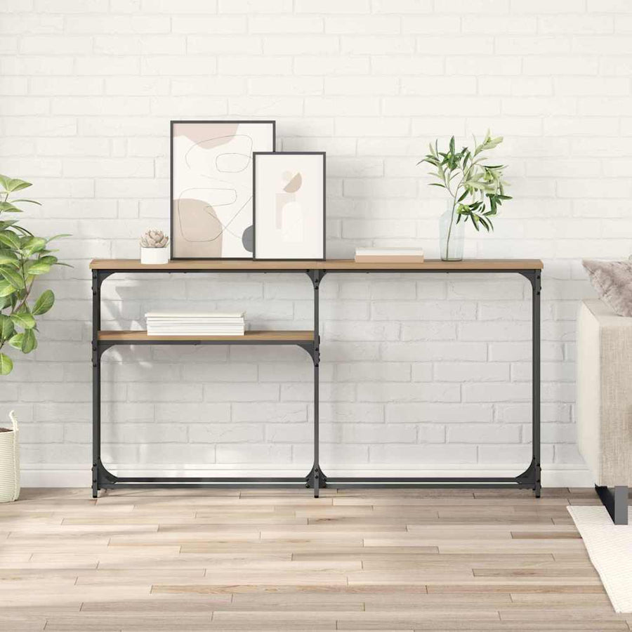 Consoletafel Artisan Eiken 145 x 22,5 x 75 cm Bewerkt hout