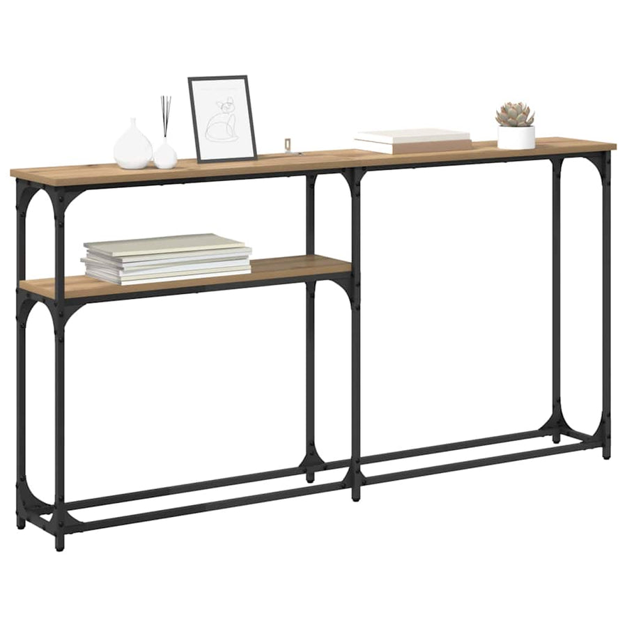 Consoletafel Artisan Eiken 145 x 22,5 x 75 cm Bewerkt hout