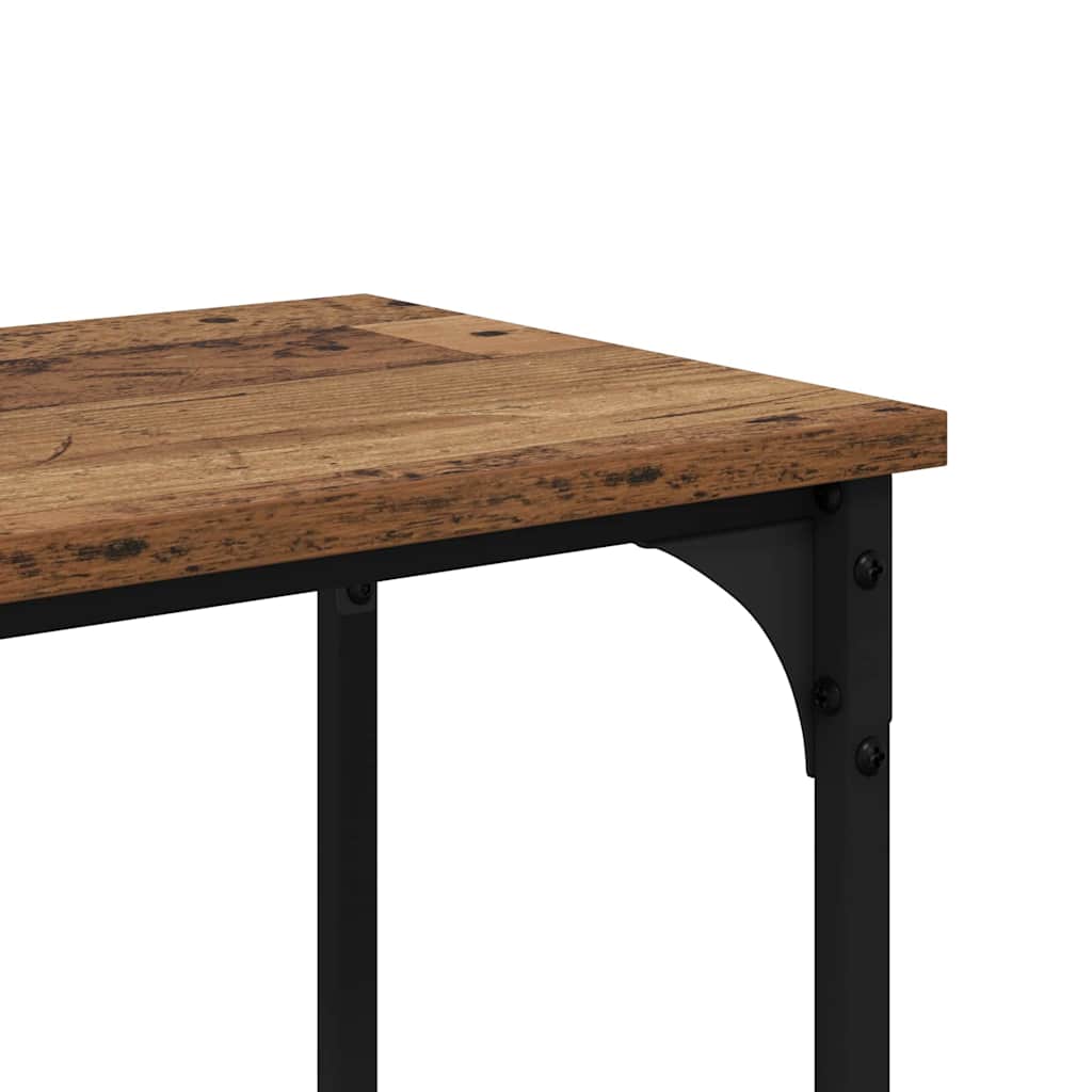Wandtafel Oud Hout 150 x 29 x 75 cm Geperst Hout en Metaal