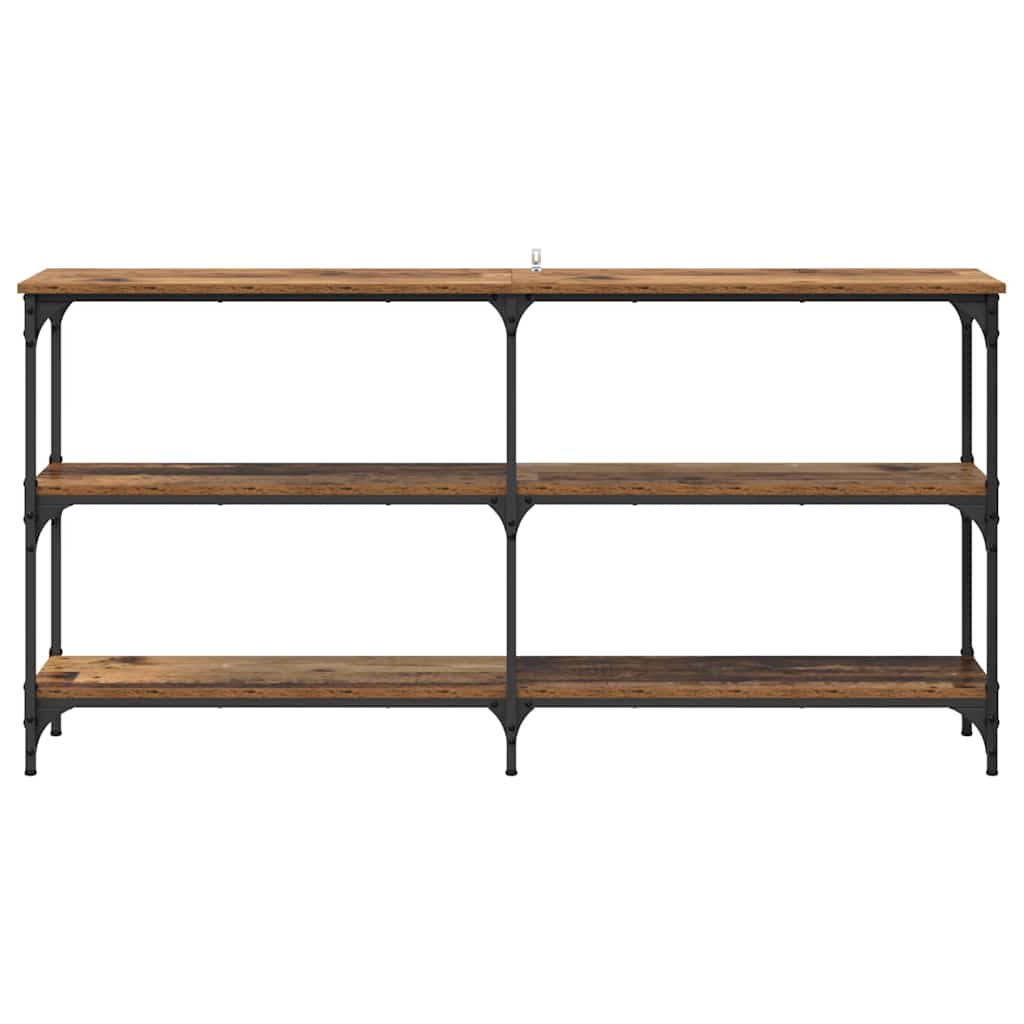 Wandtafel Oud Hout 150 x 29 x 75 cm Geperst Hout en Metaal