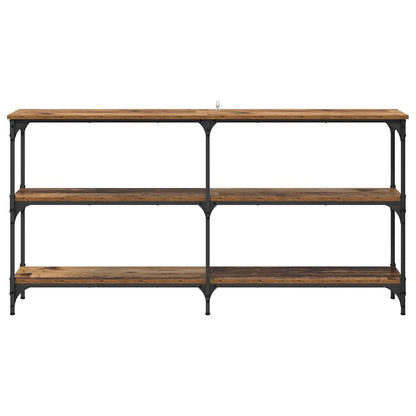 Wandtafel Oud Hout 150 x 29 x 75 cm Geperst Hout en Metaal