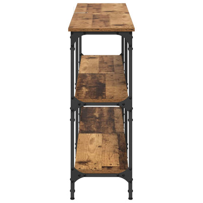 Wandtafel Oud Hout 150 x 29 x 75 cm Geperst Hout en Metaal