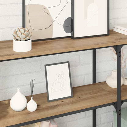 Wandtafel Artisan Eiken 150 x 29 x 75 cm Geperst Hout en Metaal