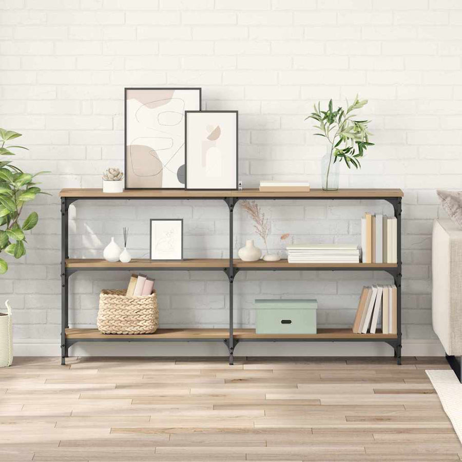 Wandtafel Artisan Eiken 150 x 29 x 75 cm Geperst Hout en Metaal