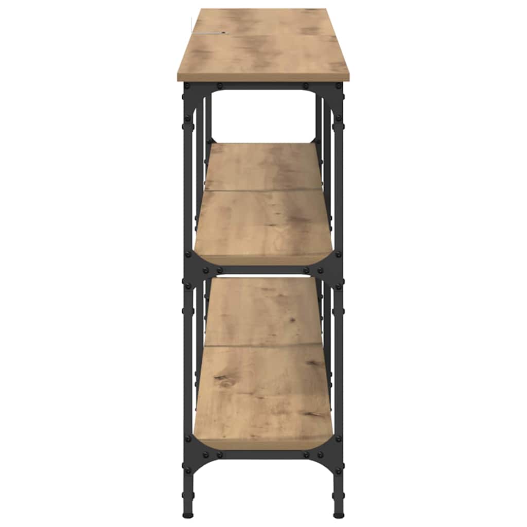 Wandtafel Artisan Eiken 150 x 29 x 75 cm Geperst Hout en Metaal