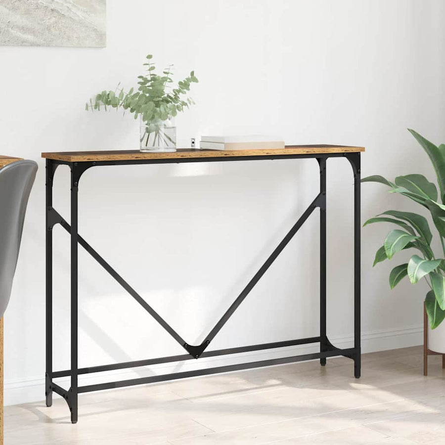 Wandtafel Oud Hout 102 x 23 x 75 cm Bewerkt hout