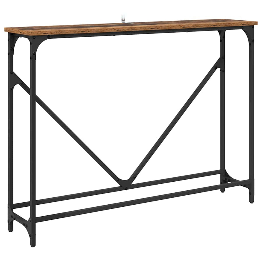 Wandtafel Oud Hout 102 x 23 x 75 cm Bewerkt hout