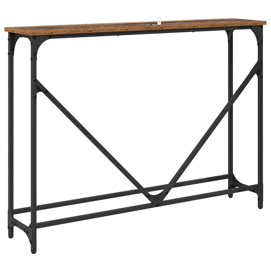 Wandtafel Oud Hout 102 x 23 x 75 cm Bewerkt hout