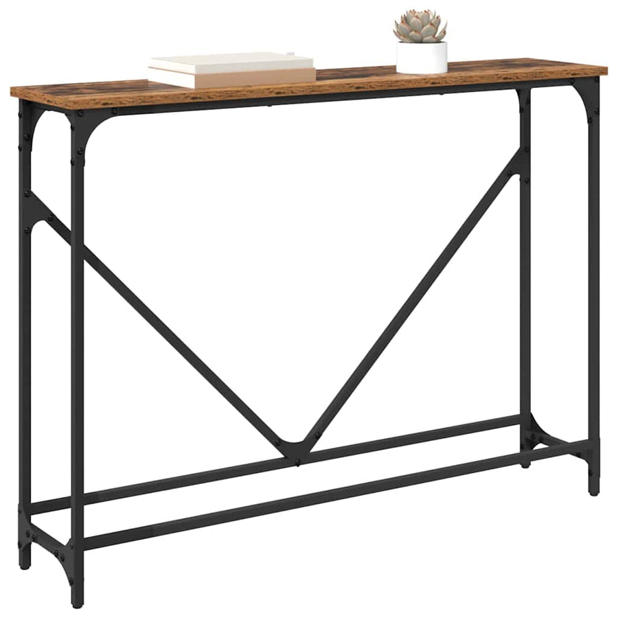 Wandtafel Oud Hout 102 x 23 x 75 cm Bewerkt hout