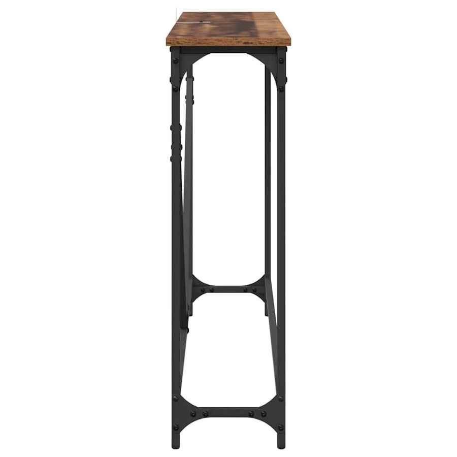 Wandtafel Oud Hout 102 x 23 x 75 cm Bewerkt hout