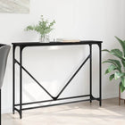 Console Table Black Oak 102 x 23 x 75 cm Engineered Wood