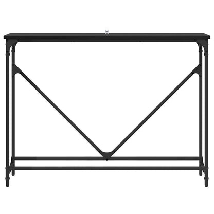 Wandtafel Zwart Eiken 102 x 23 x 75 cm Bewerkt hout