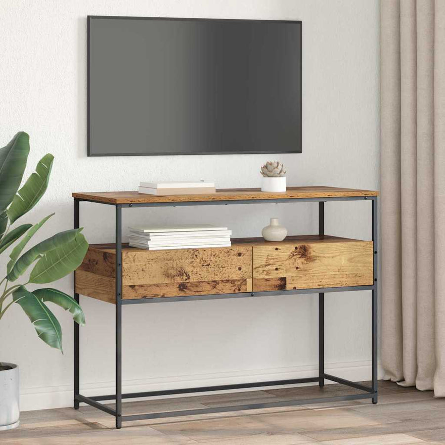 Wandtafel met lade Oud Hout 100 x 40 x 75 cm Bewerkt hout