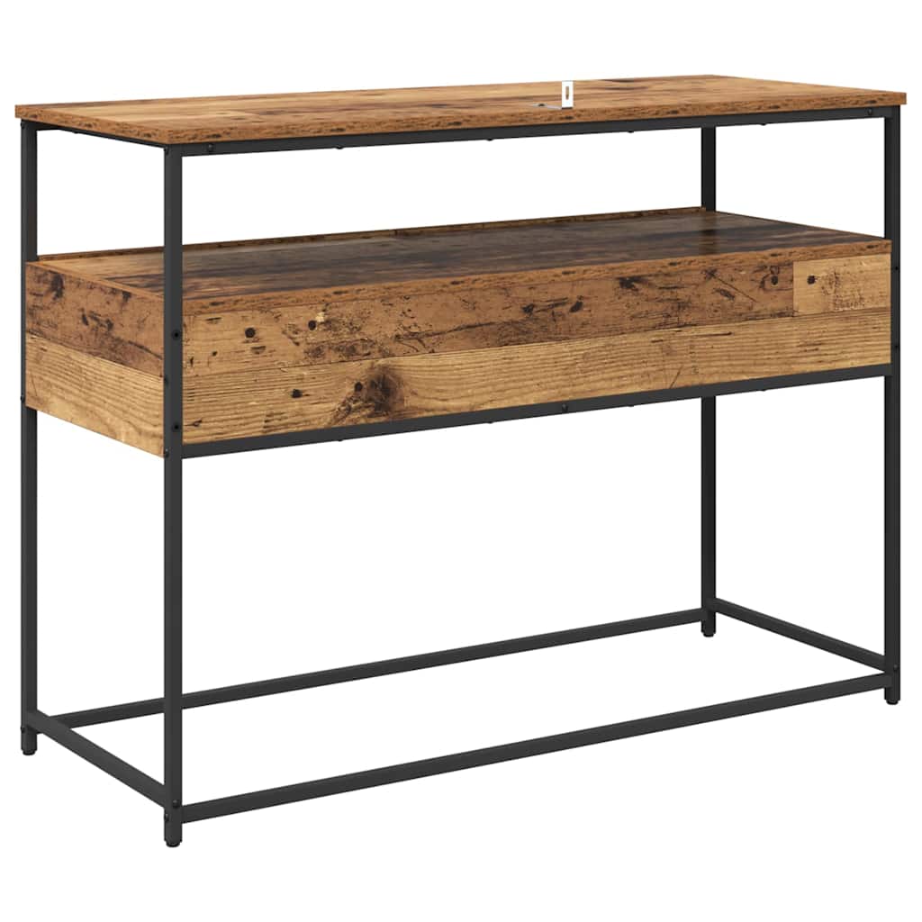 Wandtafel met lade Oud Hout 100 x 40 x 75 cm Bewerkt hout