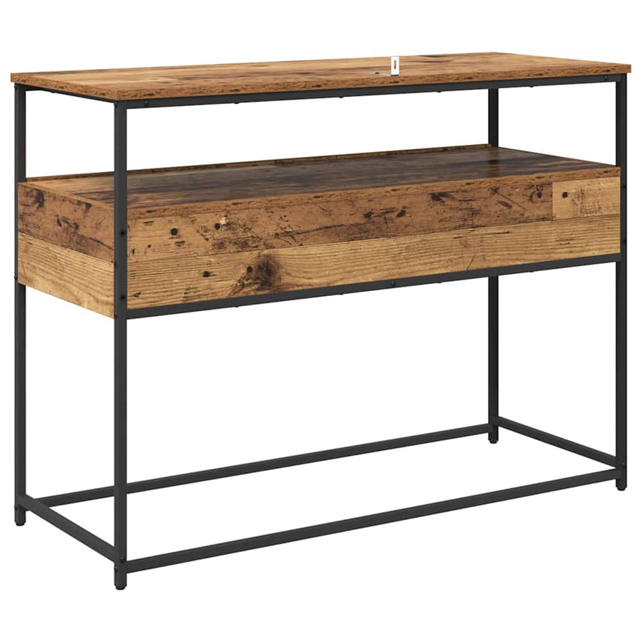 Wandtafel met lade Oud Hout 100 x 40 x 75 cm Bewerkt hout