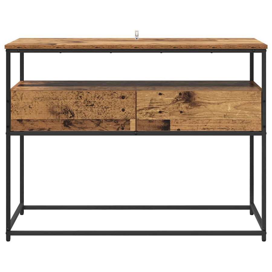 Wandtafel met lade Oud Hout 100 x 40 x 75 cm Bewerkt hout