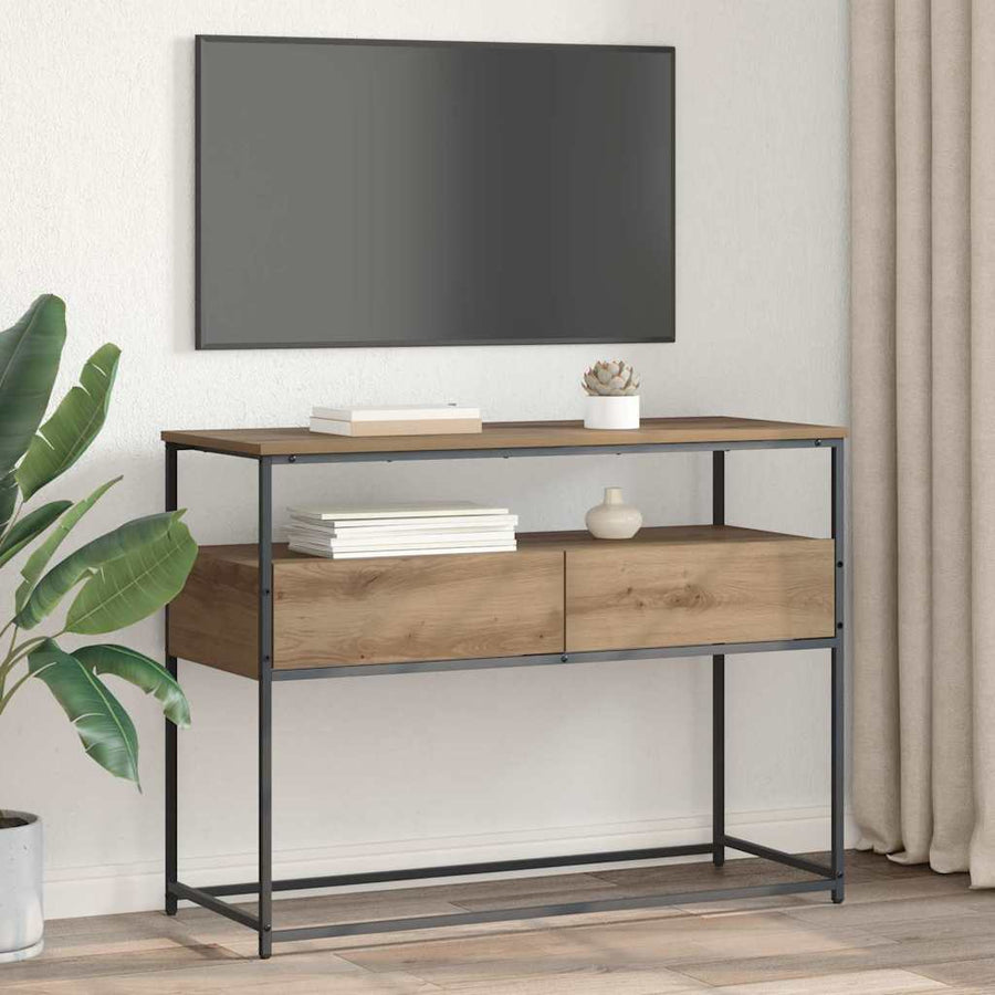 Wandtafel met lade Artisan Eiken 100 x 40 x 75 cm Bewerkt hout